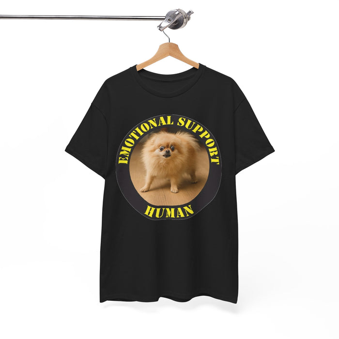 Emotional Support Human Tee — Cute Pomeranian Graphic T-Shirt
