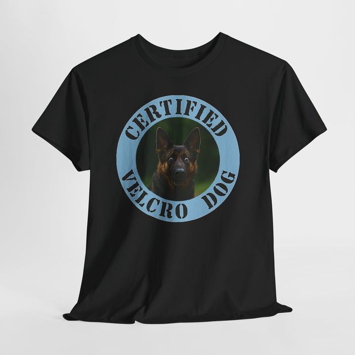 German Shepherd Certified Velcro Dog T‑Shirt — Cute Dog Photo Tee