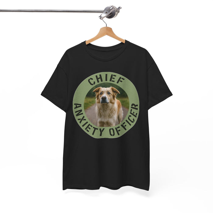 Chief Anxiety Officer T-Shirt — Funny Dog Graphic Tee for Dog Lovers