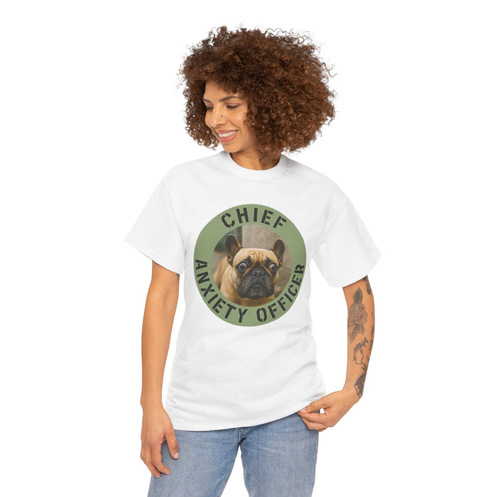 Chief Anxiety Officer T-Shirt — Funny French Bulldog Graphic Tee