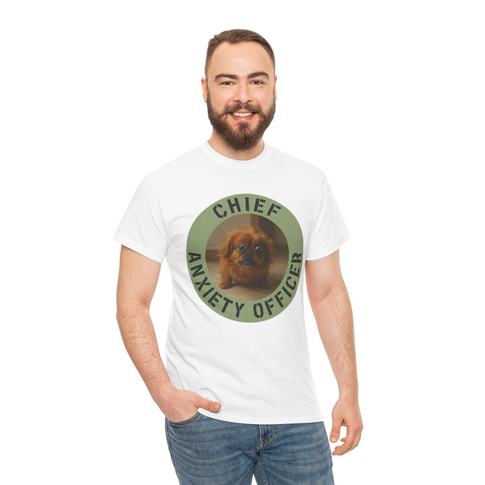 Chief Anxiety Officer T-Shirt — Cute Pekingese Dog Graphic Tee