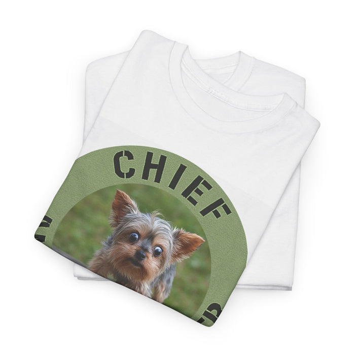 Yorkie Chief Anxiety Officer T-Shirt — Cute Nervous Dog Graphic Tee
