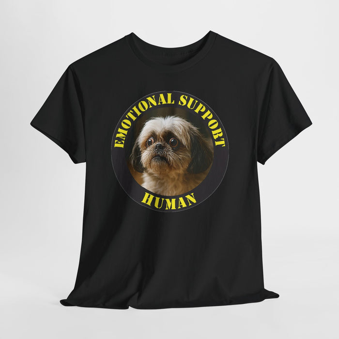 Emotional Support Human T‑Shirt — Cute Shih Tzu Pet Therapy Tee