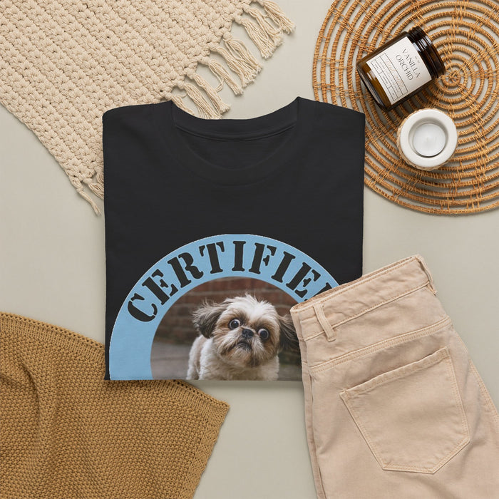 Certified Velcro Dog T‑Shirt — Funny Shih Tzu Pet Lover Tee