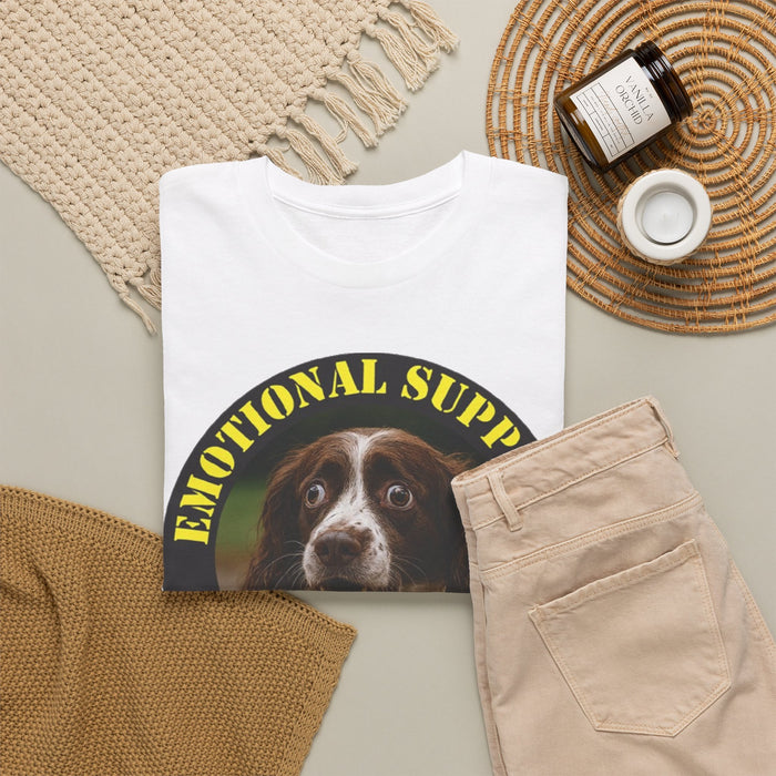 Emotional Support Human T‑Shirt — Dog Meme Tee for Pet Lovers