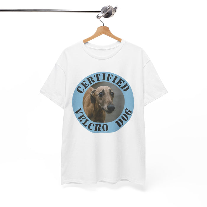 Certified Velcro Dog T-Shirt – Funny Greyhound Pet Lover Tee