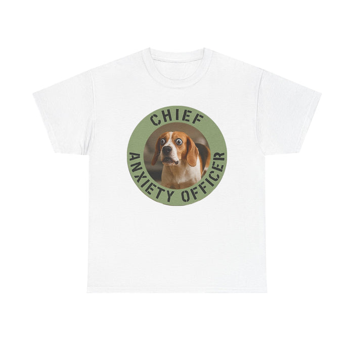 Chief Anxiety Officer T-Shirt — Cute Beagle Dog Graphic Tee