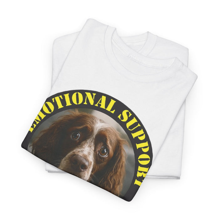 Emotional Support Human Tee — Funny Dog Face Graphic T-Shirt