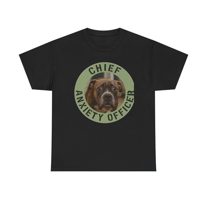 Chief Anxiety Officer Dog T-Shirt - Funny Pet Lover Tee
