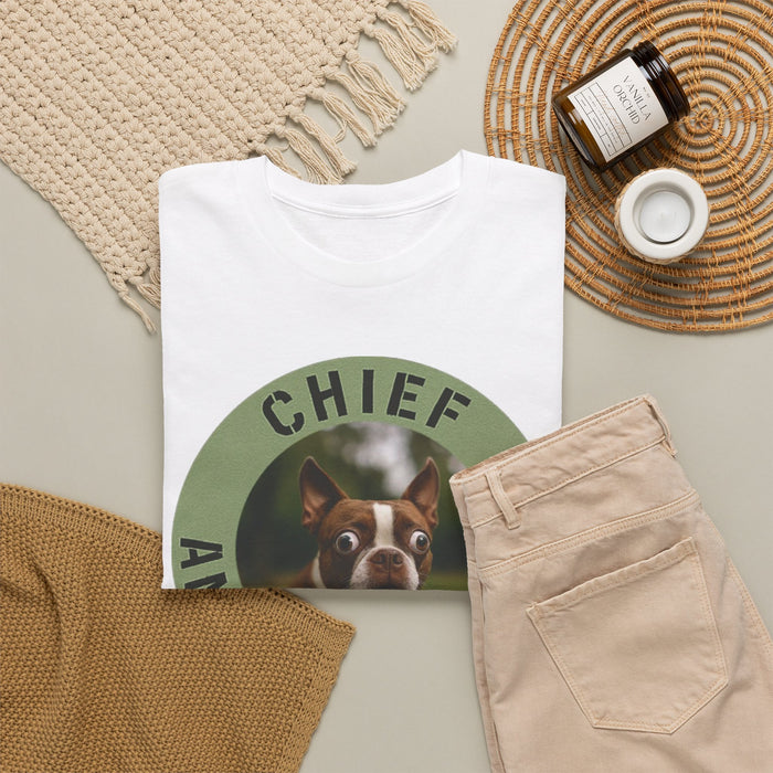 Chief Anxiety Officer Dog T-Shirt — Funny Boston Terrier Pet Tee