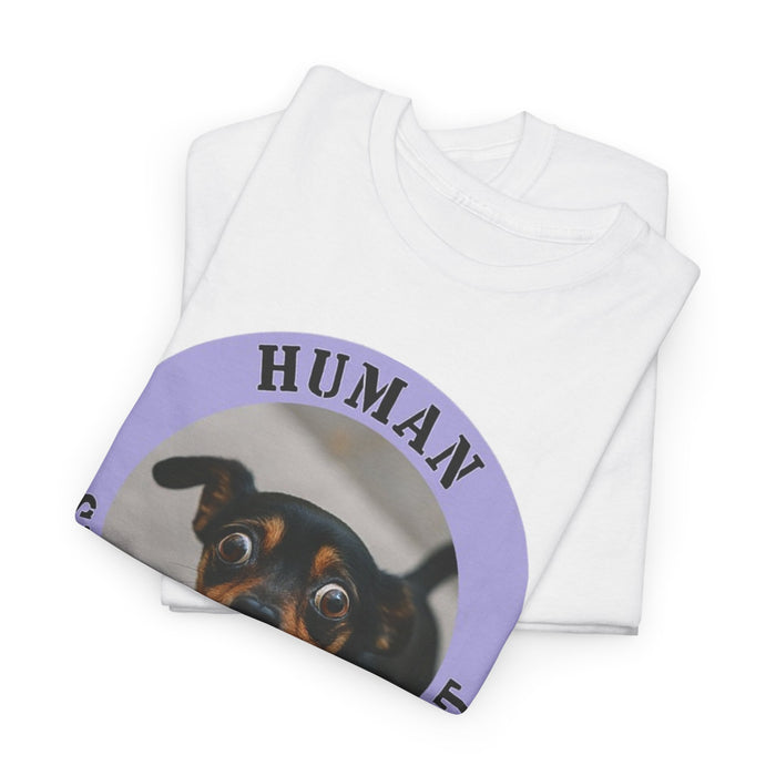 T-Shirt — "Human Security Blanket" Dog Face Graphic Tee
