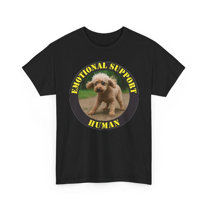 Emotional Support Human T-Shirt — Cute Puppy Circle Design