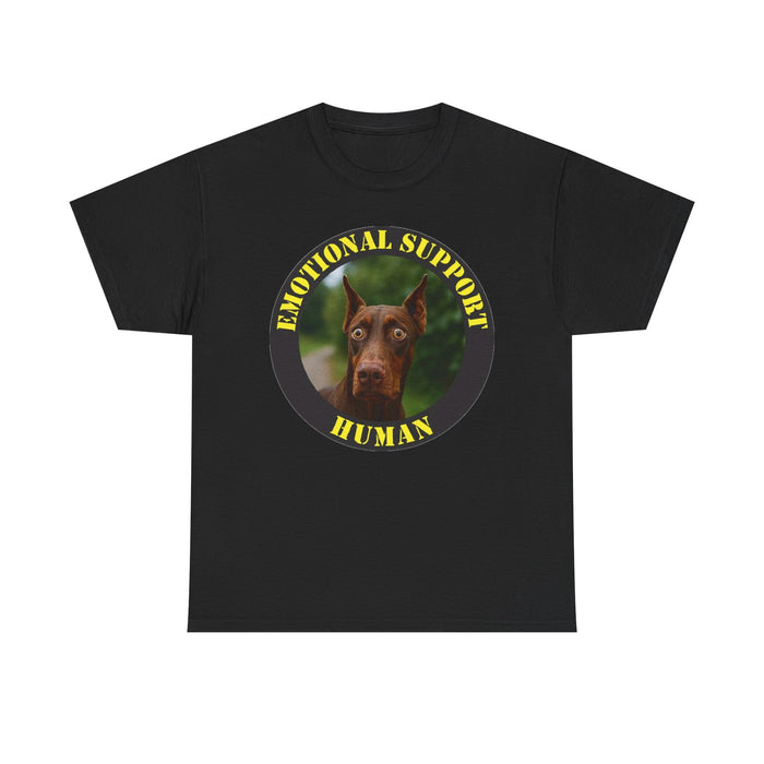 Emotional Support Human T-Shirt – Doberman Pet Lover Tee