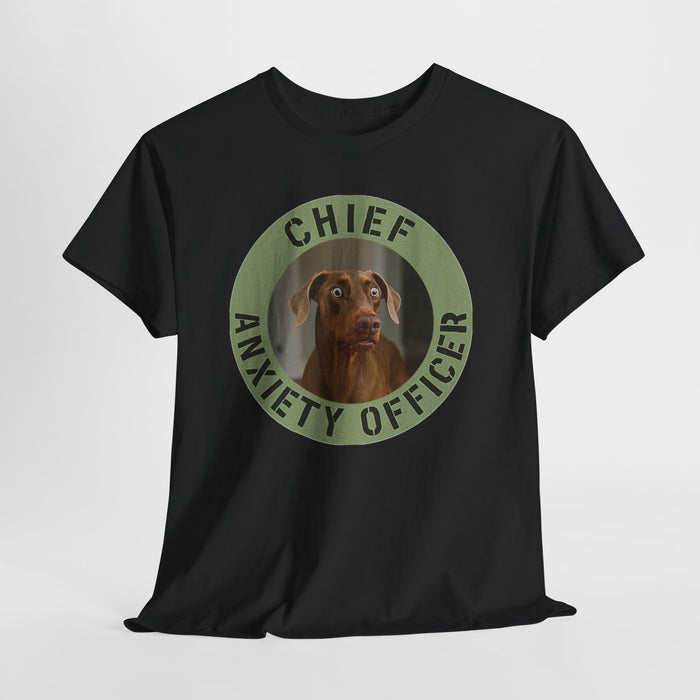 Chief Anxiety Officer T-Shirt – Funny Dog Tee for Anxious Pet Lovers