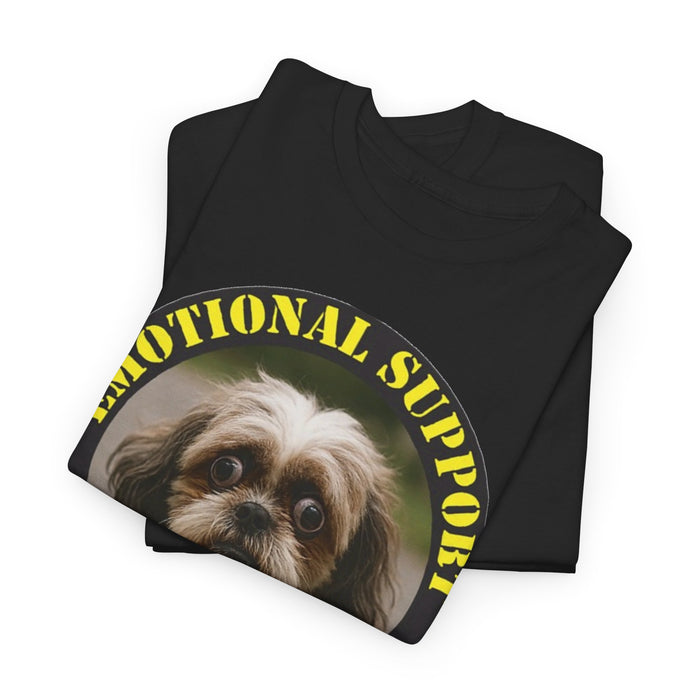 Emotional Support Human T-Shirt — Cute Shih Tzu Pet Rescue Tee