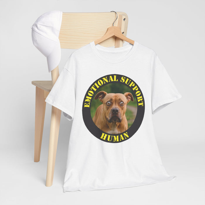 Emotional Support Human T-Shirt - Funny Dog Photo Tee for Pet Lovers