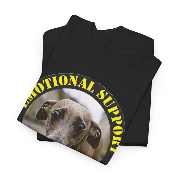 Emotional Support Human Tee — Funny Dog Portrait Shirt for Pet Lovers