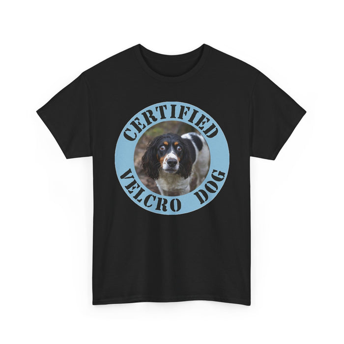 Spaniel Certified Velcro Dog T‑Shirt – Funny Dog Lover Tee