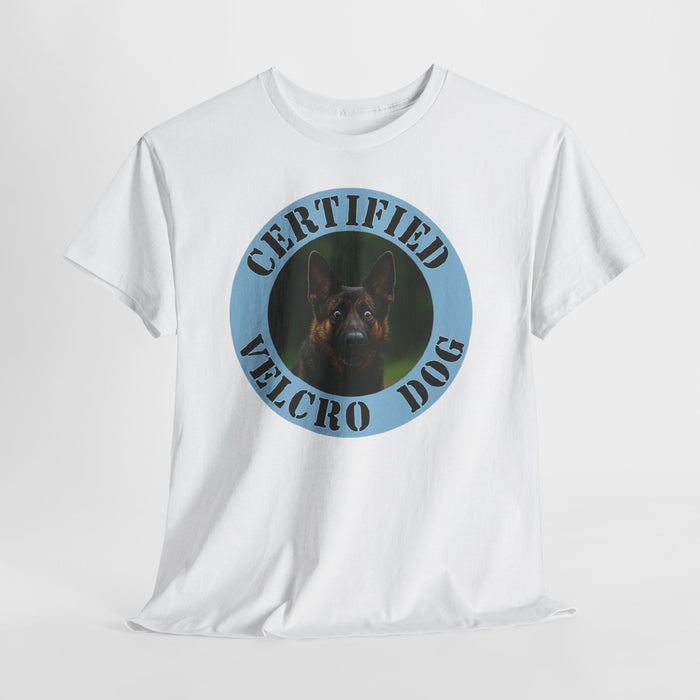German Shepherd Certified Velcro Dog T‑Shirt — Cute Dog Photo Tee