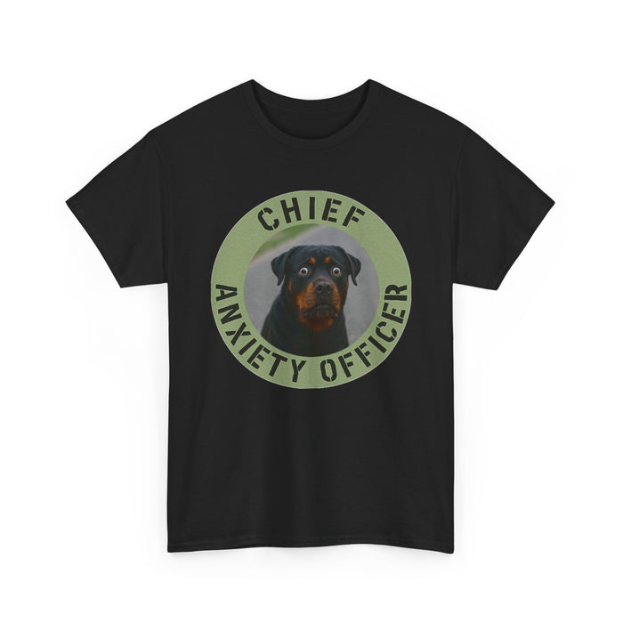 Chief Anxiety Officer T-Shirt – Funny Rottweiler Dog Tee