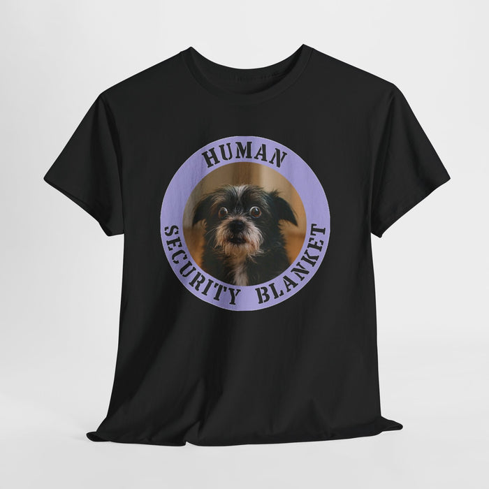 Human Security Blanket Dog Tee — Cute Rescue Pet T‑Shirt