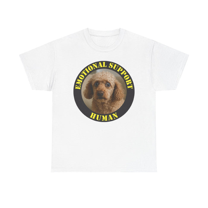 Emotional Support Human T‑Shirt — Cute Poodle Pet Lover Tee
