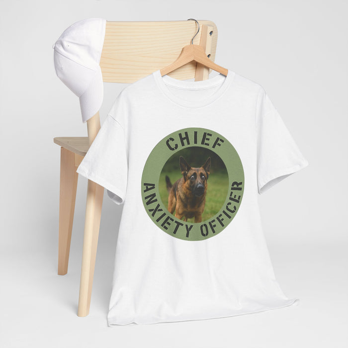 T-Shirt — "Chief Anxiety Officer" Dog Graphic Tee