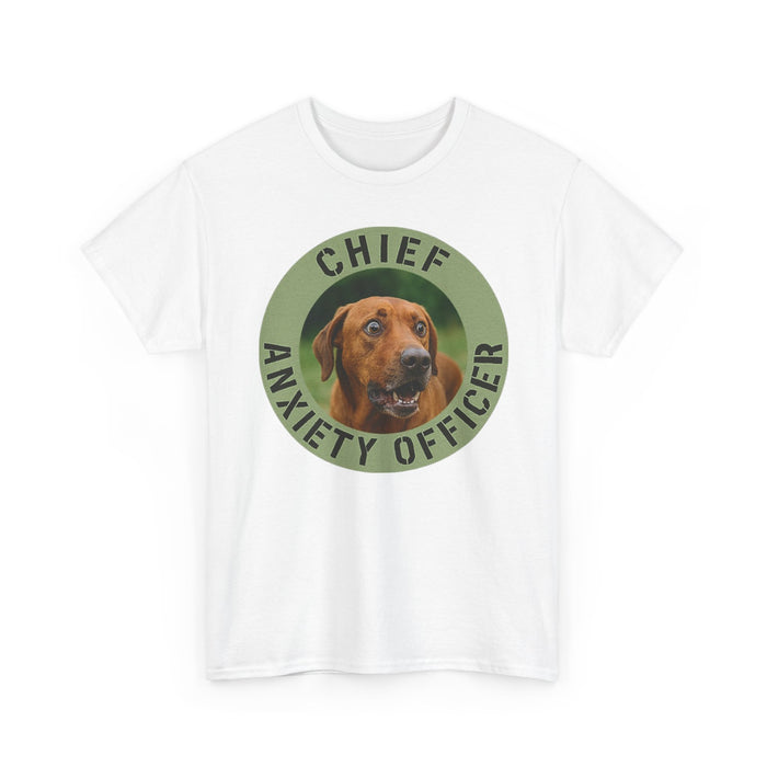 Chief Anxiety Officer Dog T‑Shirt — Funny Pet Lover Tee