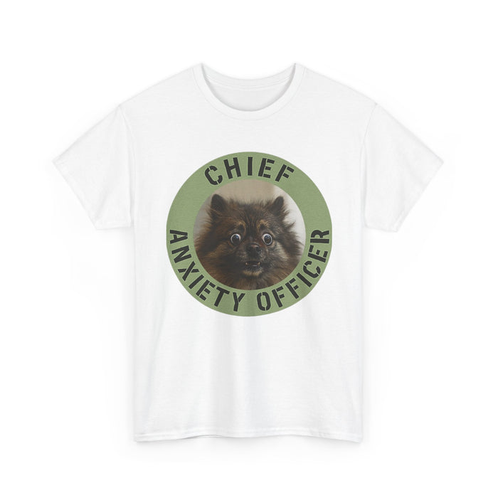 Chief Anxiety Officer Tee — Funny Dog Graphic T-Shirt