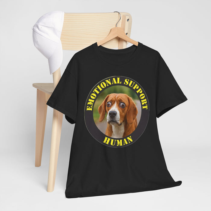 Emotional Support Human T-Shirt — Cute Beagle Pet Lover Tee
