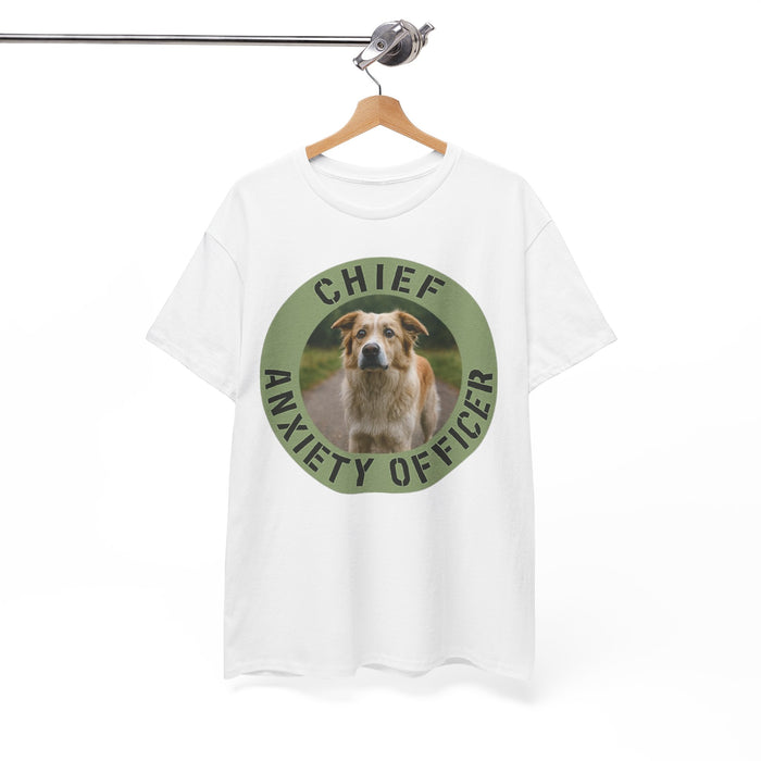 Chief Anxiety Officer T-Shirt — Funny Dog Graphic Tee for Dog Lovers