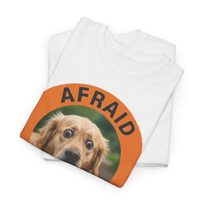 Golden Retriever Afraid But Trying Dog Tee — Cute Encouragement Graphic T-Shirt
