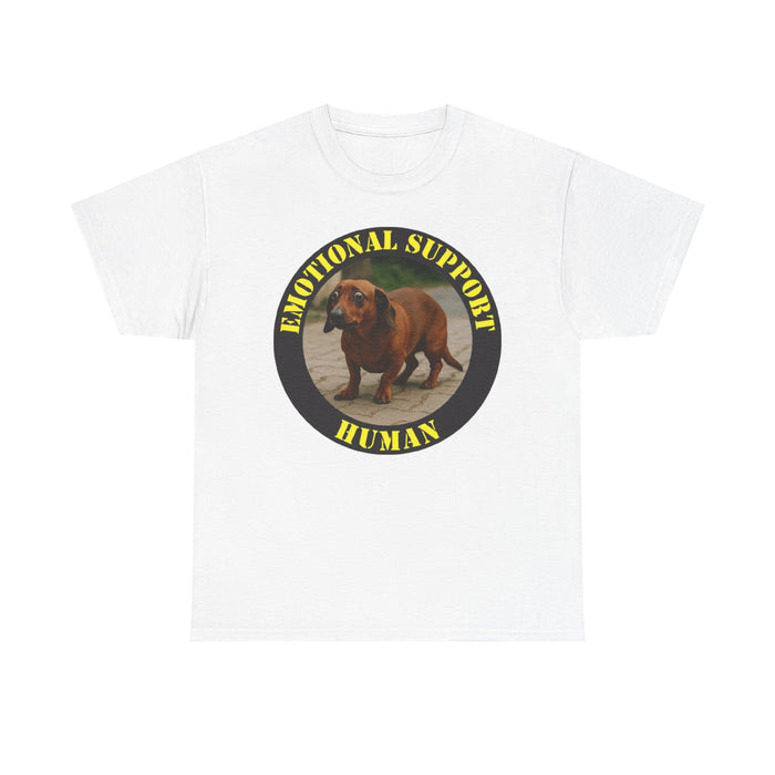 Emotional Support Human Tee — Dachshund Therapy Dog Graphic T-Shirt