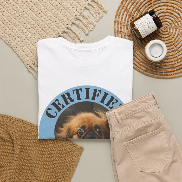 Certified Velcro Dog T-Shirt — Cute Pekingese Graphic Tee