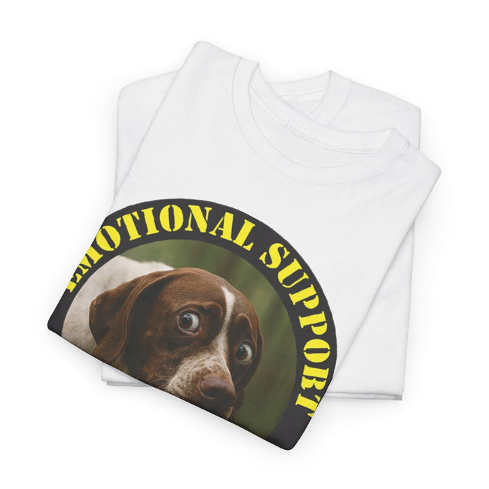 Emotional Support Human T-Shirt — Cute Dog Badge Graphic Tee