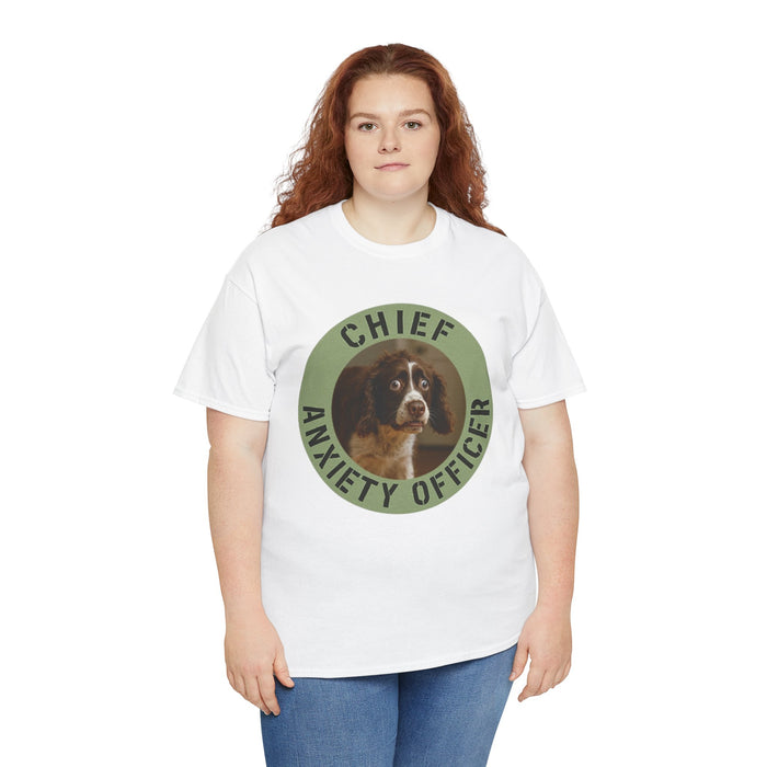 Chief Anxiety Officer Tee — Cute Dog Graphic T‑Shirt