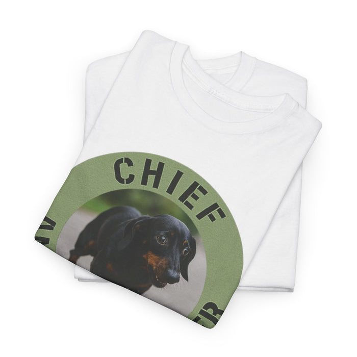 Chief Anxiety Officer T-Shirt — Cute Dachshund Pet Humor Tee