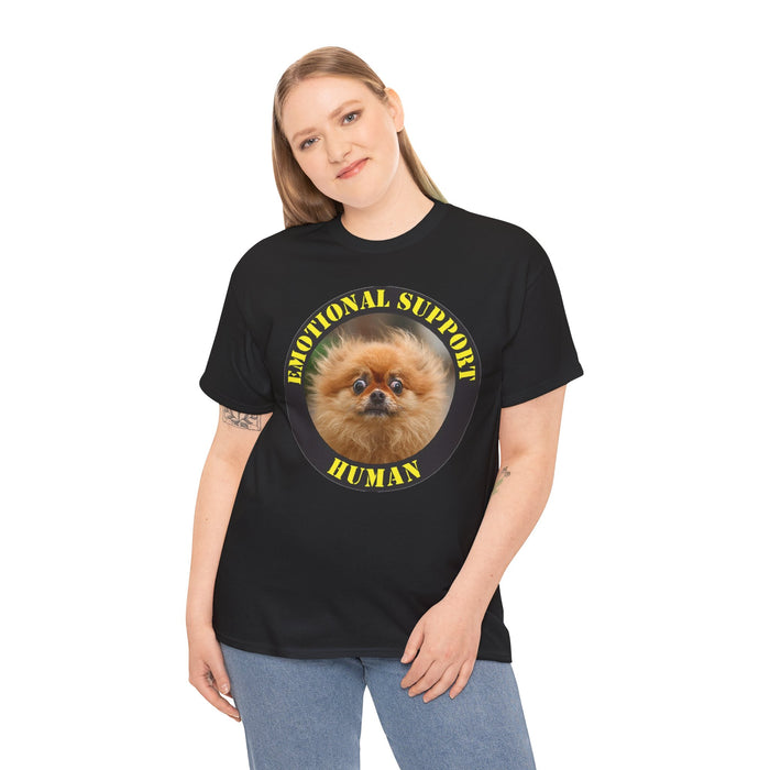Emotional Support Human T-Shirt — Cute Pomeranian Therapy Tee