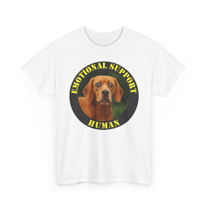 Emotional Support Human T-Shirt — Dog Portrait Graphic Tee, Funny Pet Lover Gift