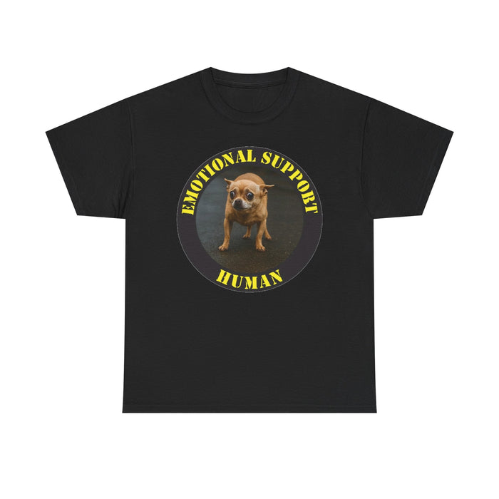 Emotional Support Human T-Shirt — Funny Dog Badge Tee