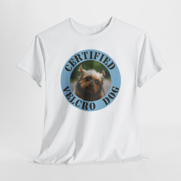 Certified Velcro Dog T-Shirt — Funny Puppy Badge Tee