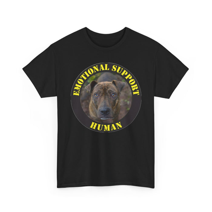 Pit bull Emotional Support Human T-Shirt — Dog Face Graphic Tee