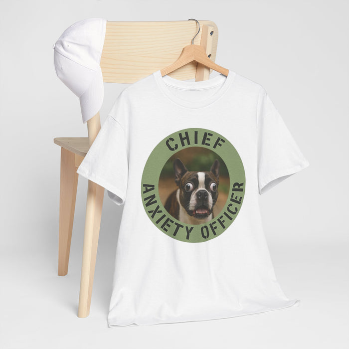 Chief Anxiety Officer Dog T-Shirt – Funny Pet Anxiety Tee