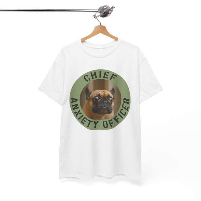 Chief Anxiety Officer T-Shirt — Funny French Bulldog Tee