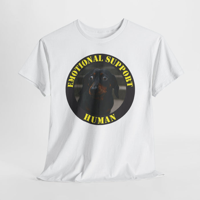 Emotional Support Human T-Shirt — Funny Dog Support Tee for Pet Lovers