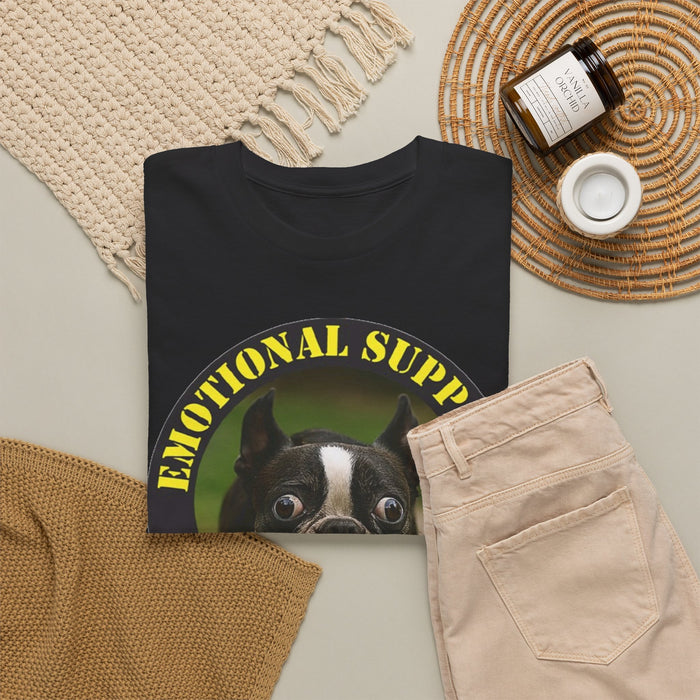 Emotional Support Human Tee — Cute Boston Terrier Pet Lover Shirt