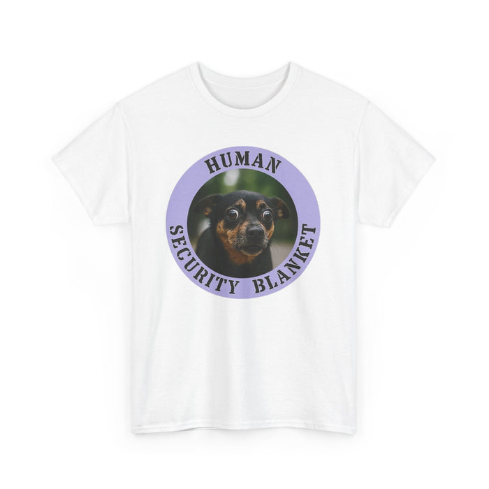 T-Shirt — "Human Security Blanket" Cute Dog Graphic Tee