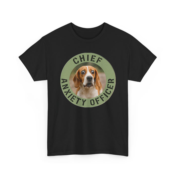 T-Shirt — "Chief Anxiety Officer" Dog Graphic Tee