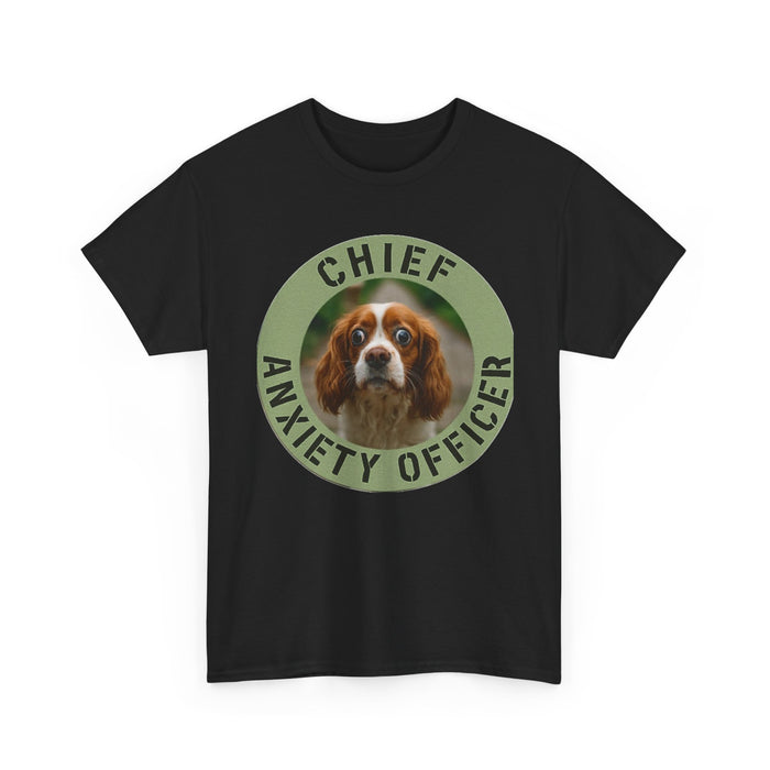 Chief Anxiety Officer T-Shirt — Funny Dog Graphic Tee for Pet Lovers