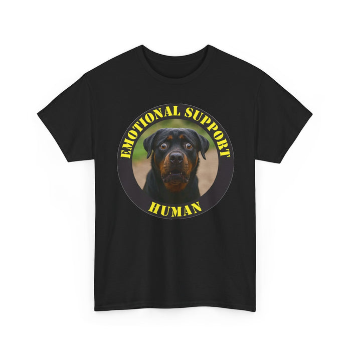 Emotional Support Human T-Shirt — Rottweiler Pet Therapy Tee